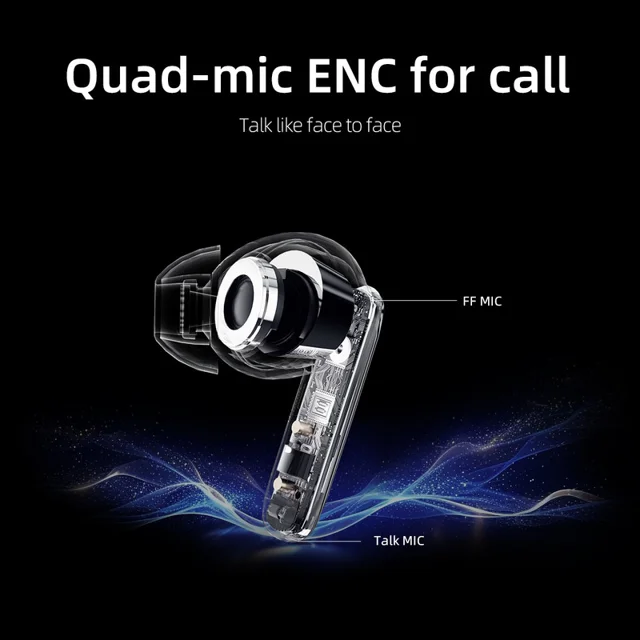 هدفون بلوتوثی برند کیو سی وای مدل T13 ANC2 با نویز کنسلینگ فعال (ANC)، نویز کنسلینگ میکروف 101507991