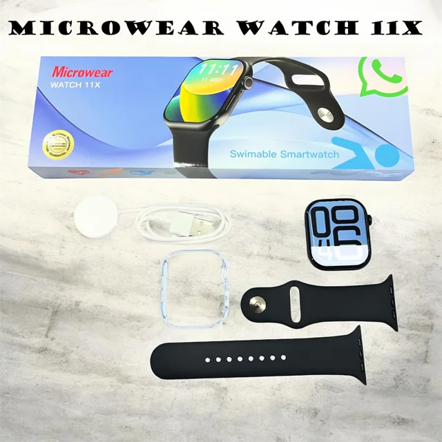 ساعت هوشمند 49 میلیمتری میکروویر مدل Watch11X با بند سیلیکونی 101509424