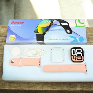 ساعت هوشمند 49 میلیمتری میکروویر مدل Watch11X با بند سیلیکونی 101509425