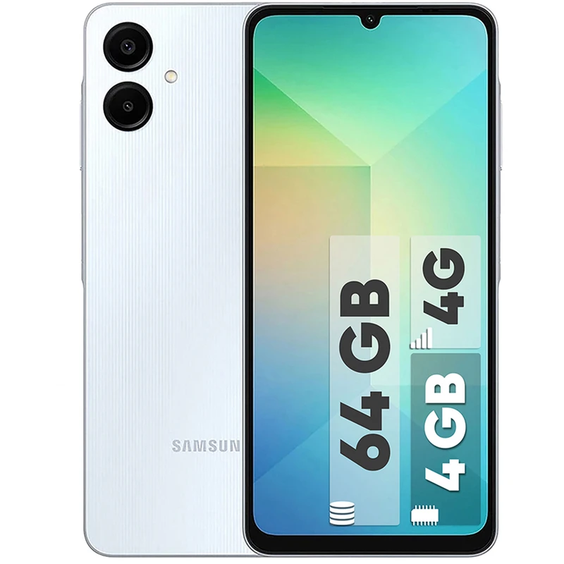 گوشی موبایل سامسونگ مدل Galaxy A06 دو سیم کارت ظرفیت 64 گیگابایت و رم 4 گیگابایت با گارانتی 18 ماهه